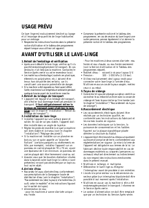Mode d’emploi Whirlpool AWM 2000 Lave-linge
