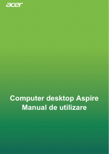 Manual Acer Aspire TC-831 Computer de birou