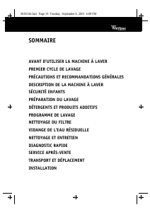 Mode d’emploi Whirlpool AWM 5087 Lave-linge