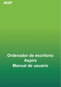 Manual de uso Acer Aspire XC-860 Computadora de escritorio