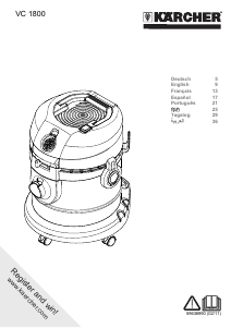 Manual de uso Kärcher VC 1800 Aspirador