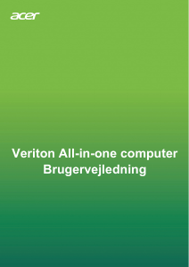 Brugsanvisning Acer Veriton A850_87 Stationær computer