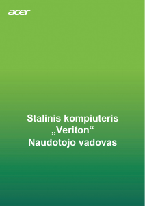 Vadovas Acer Veriton D750_84 Stalinis kompiuteris