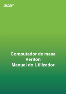 Manual Acer Veriton K8-660G Computador de secretária