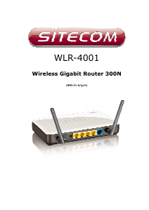 Manual Sitecom WLR-4001 Router