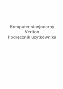 Instrukcja Acer Veriton X4210G Komputer stacjonarny