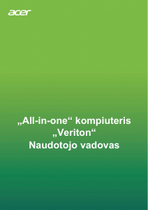 Vadovas Acer Veriton Z4860G Stalinis kompiuteris