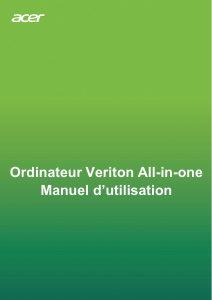 Mode d’emploi Acer Veriton Z6860G Ordinateur de bureau