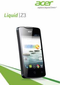Mode d’emploi Acer Liquid Z130 Téléphone portable