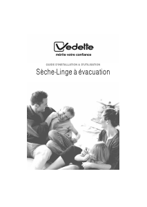 Mode d’emploi Vedette VSF9320 Sèche-linge