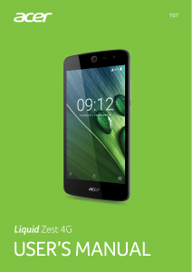 Handleiding Acer Liquid Zest 4G Mobiele telefoon