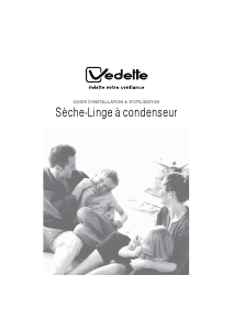 Mode d’emploi Vedette VST1610 Sèche-linge