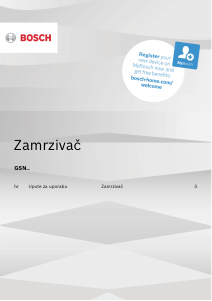 Priručnik Bosch GSN58AWDP Zamrzivač