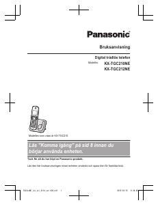 Bruksanvisning Panasonic KX-TGC212NE Trådlös telefon