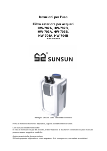 Manuale Sunsun HW-703A Filtro Acquario