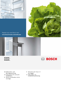 Mode d’emploi Bosch KAD90VB20 Réfrigérateur combiné