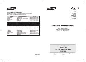 Bruksanvisning Samsung LA37R8 LCD TV