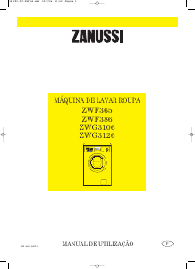 Manual Zanussi ZWG 3106 Máquina de lavar roupa