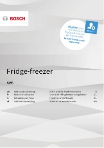 Manuale Bosch KDV29VL30 Frigorifero-congelatore