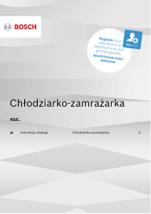 Instrukcja Bosch KGE49EICP Lodówko-zamrażarka