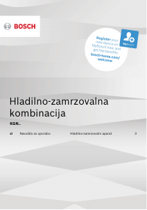 Priročnik Bosch KGN39VWEP Hladilnik in zamrzovalnik