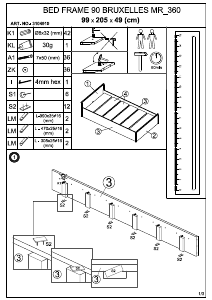 Manual JYSK Gentofte (90x200) Bed Frame