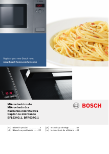 Návod Bosch BFL634GS1 Mikrovlnná rúra