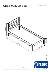 Manual JYSK Ubby (90x200) Bed Frame