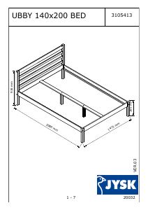 Handleiding JYSK Ubby (140x200) Bedframe