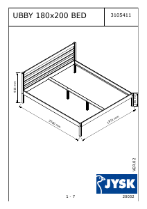 Manual JYSK Ubby (180x200) Bed Frame