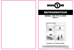 Mode d’emploi High One HIG TT 91 BCW Réfrigérateur