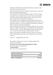 Bedienungsanleitung Bosch HBC86E651N Mikrowelle