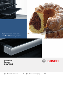 Mode d’emploi Bosch HCA744350 Cuisinière