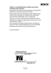 Használati útmutató Bosch HEN100050 Tűzhely