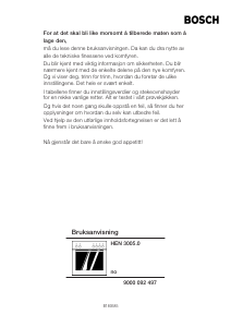 Manuale Bosch HEN300550 Cucina