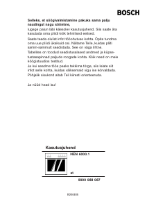 Használati útmutató Bosch HEN600151 Tűzhely