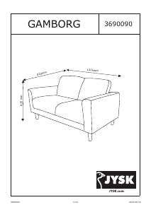 사용 설명서 JYSK Gambord (2 seat) 소파