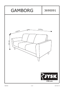 Mode d’emploi JYSK Gamborg (3 seat) Canapé