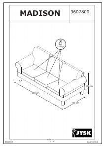 Panduan JYSK Madison (2.5 seat) Sofa