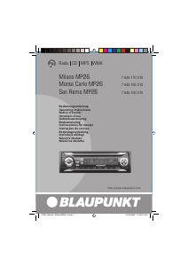 Brugsanvisning Blaupunkt Monte Carlo MP26 Bilradio