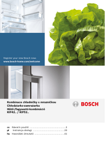 Manuál Bosch KIF52AF30 Lednice