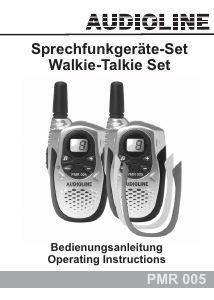 Bruksanvisning Audioline PMR 005 Walkie-talkie