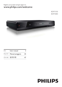 Manual Philips BDP3080 Blu-ray Player