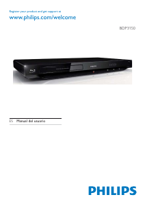 Manual de uso Philips BDP3150 Reproductor de blu-ray