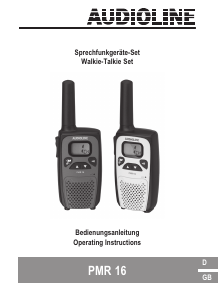 Bruksanvisning Audioline PMR 16 Walkie-talkie