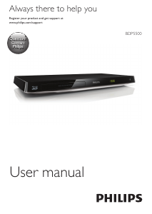 Manual Philips BDP5500X Blu-ray Player