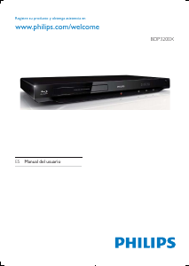 Manual de uso Philips BDP3200X Reproductor de blu-ray