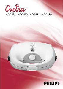 Manual Philips HD2430 Cucina Grelhador de contacto