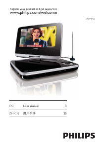 Manual Philips PET739 DVD Player