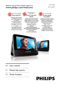 Manual de uso Philips PET7402S Reproductor DVD